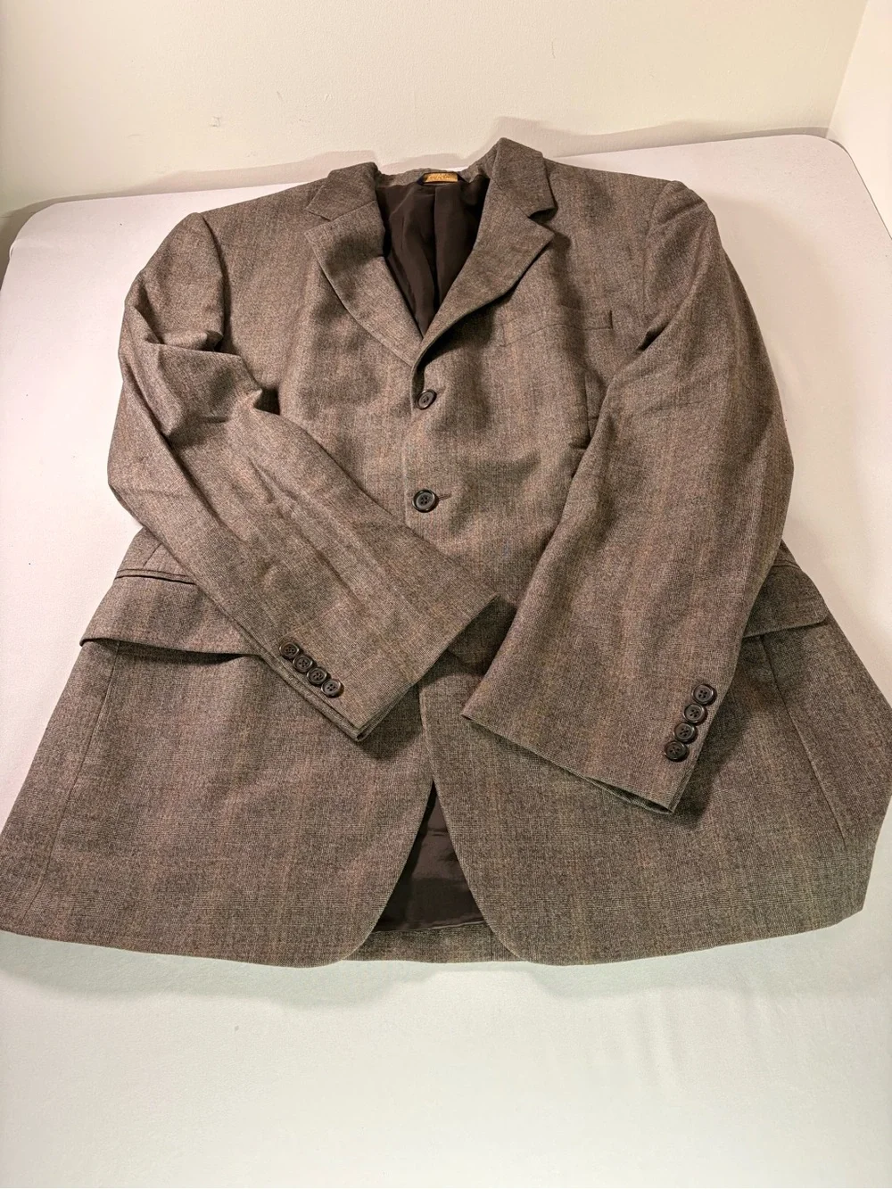 Brooks Brothers Brown Plaid Wool Sport Coat